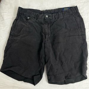 Ralph Lauren black 100% linen shorts. No holes or stains.